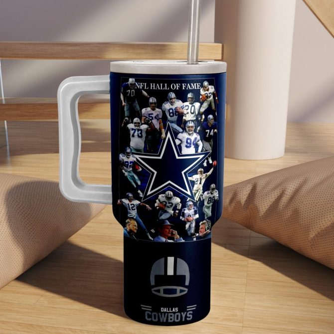 Dallas Cowboys Nfl Custom Stanley Quencher 40Oz Stainless Steel - Image 2
