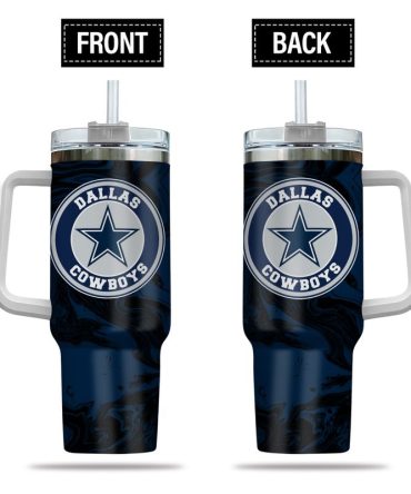 Dallas Cowboys Nfl Custom Stanley Quencher 40Oz Stainless Steel Tumbler With Handle