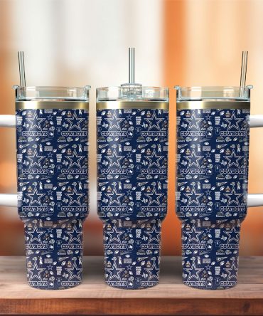 Dallas Cowboys Nfl Custom Stanley Quencher 40Oz Stainless Steel Tumbler With Handle
