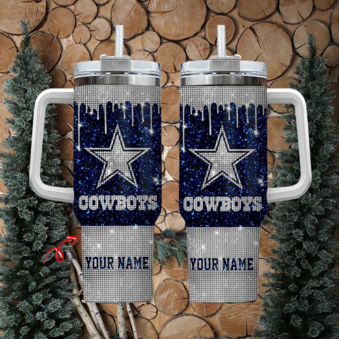 Dallas Cowboys Nfl Custom Stanley Quencher 40Oz Stainless Steel Tumbler With Handle - Image 2