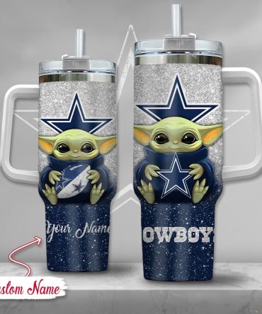 Dallas Cowboys Nfl Custom Stanley Quencher 40Oz Stainless Steel Tumbler With Handle