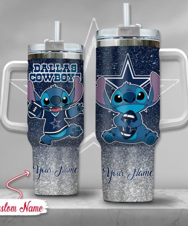 Dallas Cowboys Nfl Custom Stanley Quencher 40Oz Stainless Steel Tumbler With Handle