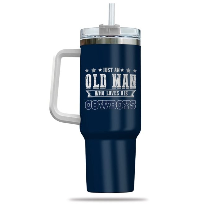Dallas Cowboys Nfl Custom Stanley Quencher 40Oz Stainless Steel Tumbler With Handle - Image 3