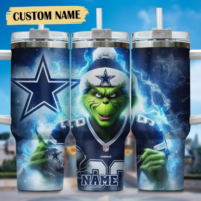 Dallas Cowboys Nfl Custom Stanley Quencher 40Oz Stainless Steel Tumbler With Handle