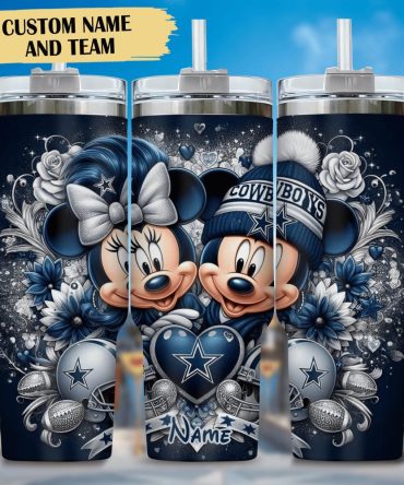 Dallas Cowboys Nfl Custom Stanley Quencher 40Oz Stainless Steel Tumbler With Handle