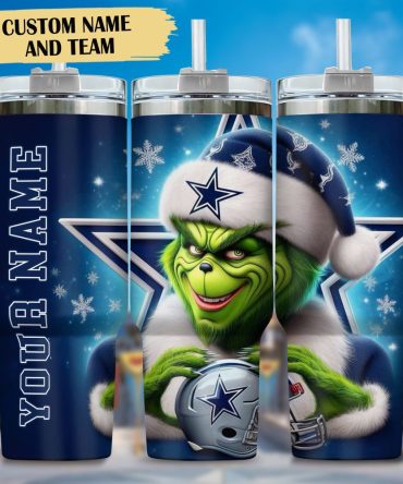 Dallas Cowboys Nfl Custom Stanley Quencher 40Oz Stainless Steel Tumbler With Handle