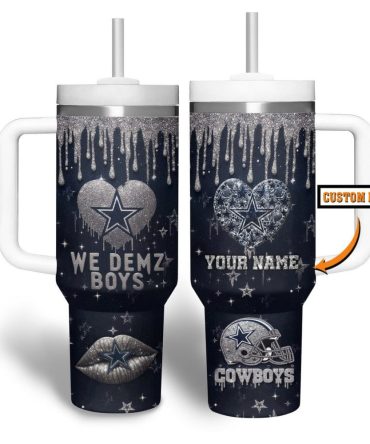 Dallas Cowboys Nfl Custom Stanley Quencher 40Oz Stainless Steel Tumbler With Handle