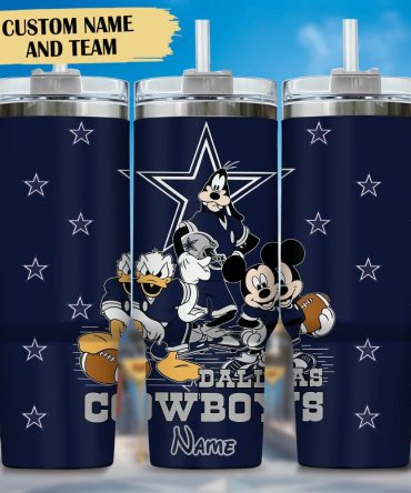 Dallas Cowboys Nfl Custom Stanley Quencher 40Oz Stainless Steel Tumbler With Handle