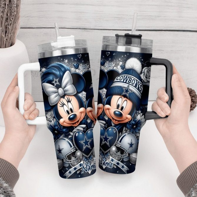 Dallas Cowboys Nfl Custom Stanley Quencher 40Oz Stainless Steel Tumbler With Handle - Image 3