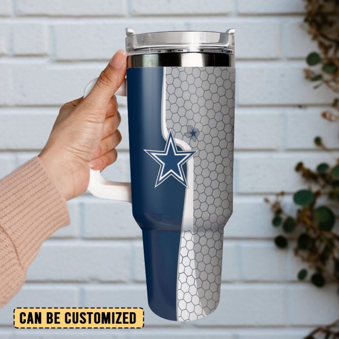Dallas Cowboys Nfl Custom Stanley Quencher 40Oz Stainless Steel Tumbler With Handle - Image 3