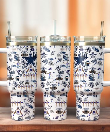 Dallas Cowboys Nfl Sports Custom Stanley Quencher 40Oz Stainless Steel Tumbler With Handle