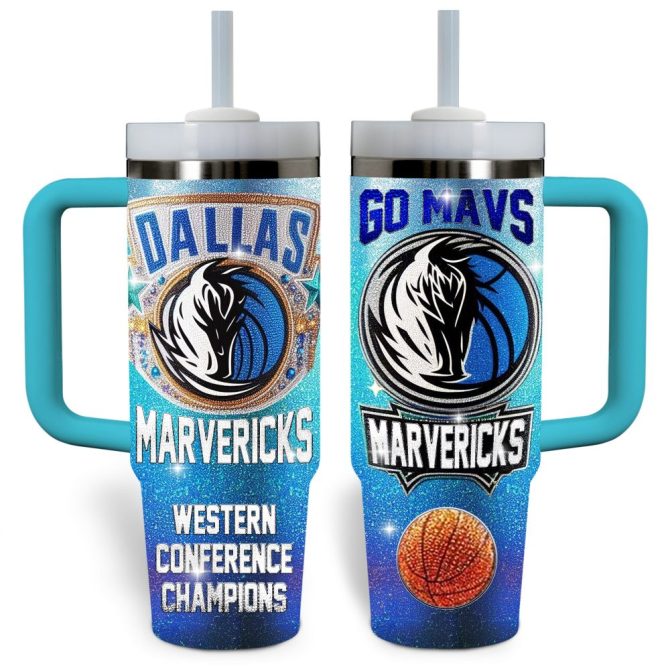 Dallas Marvericks Nba Custom Stanley Quencher 40Oz Stainless Steel Tumbler With Handle