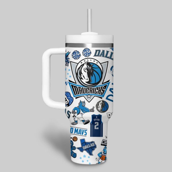 Dallas Mavericks Nba Custom Stanley Quencher 40Oz Stainless Steel Tumbler - Image 6