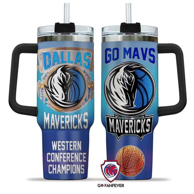 Dallas Mavericks Nba Custom Stanley Quencher 40Oz Stainless Steel Tumbler With Handle - Image 3