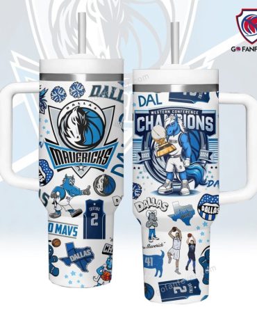 Dallas Mavericks Nba Custom Stanley Quencher 40Oz Stainless Steel Tumbler With Handle