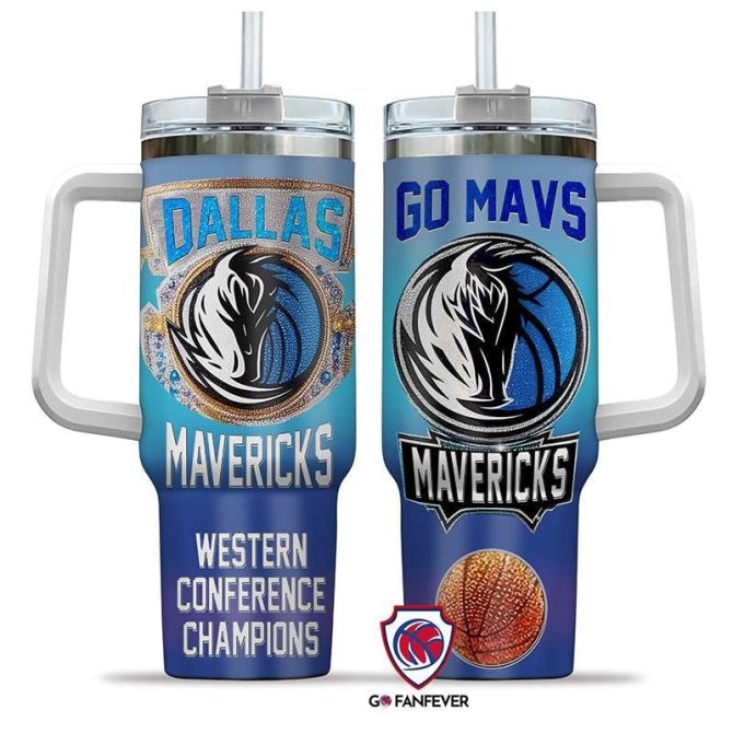 Dallas Mavericks Nba Custom Stanley Quencher 40Oz Stainless Steel Tumbler With Handle - Image 2