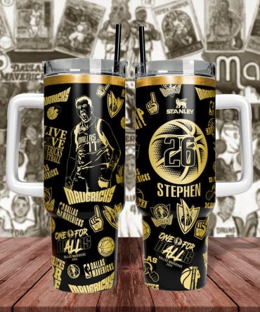 Dallas Mavericks Nba Custom Stanley Quencher 40Oz Stainless Steel Tumbler With Handle