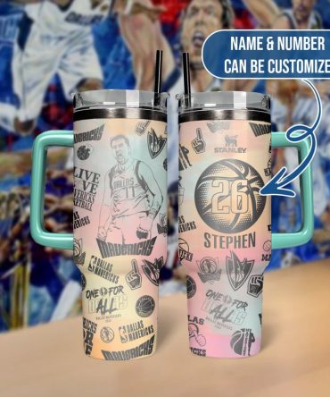 Dallas Mavericks Nba Custom Stanley Quencher 40Oz Stainless Steel Tumbler With Handle