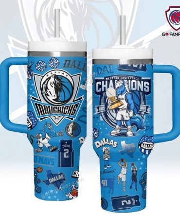 Dallas Mavericks Nba Custom Stanley Quencher 40Oz Stainless Steel Tumbler With Handle