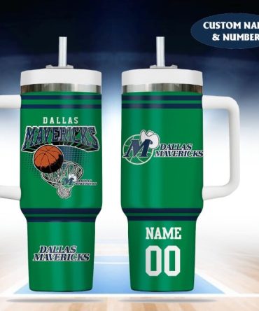 Dallas Mavericks Nba Custom Stanley Quencher 40Oz Stainless Steel Tumbler With Handle