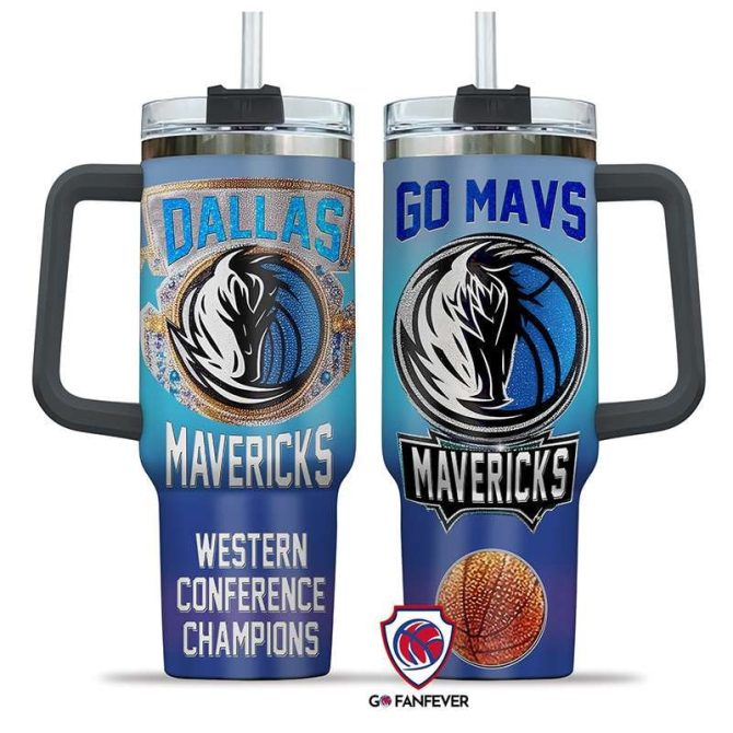 Dallas Mavericks Nba Custom Stanley Quencher 40Oz Stainless Steel Tumbler With Handle - Image 5
