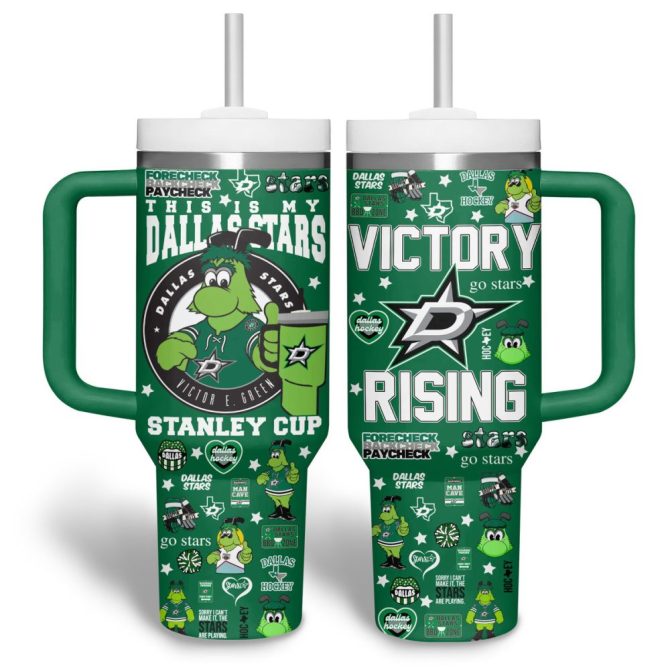 Dallas Stars Nhl Custom Stanley Quencher 40Oz Stainless Steel Tumbler