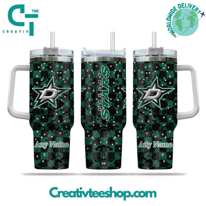 Dallas Stars Nhl Custom Stanley Quencher 40Oz Stainless Steel Tumbler With Handle