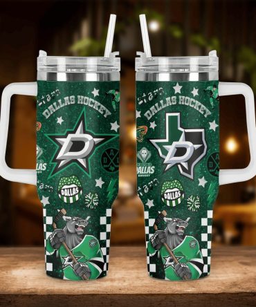 Dallas Stars Nhl Custom Stanley Quencher 40Oz Stainless Steel Tumbler With Handle
