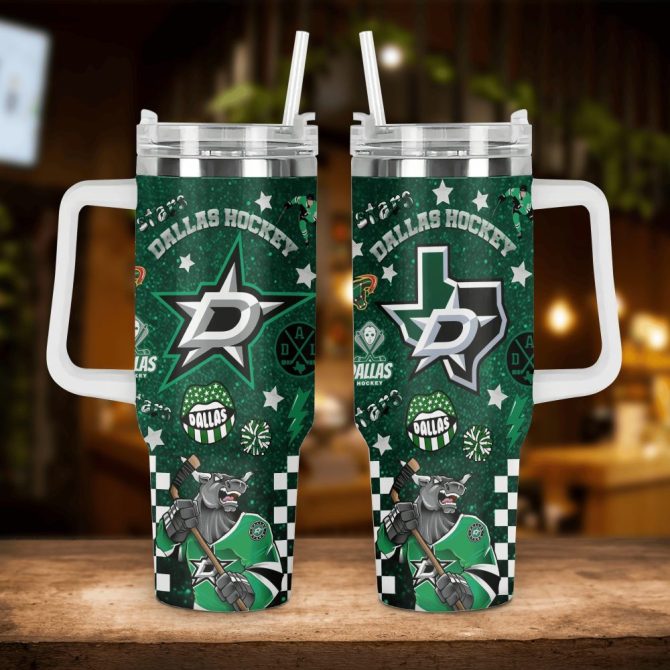Dallas Stars Nhl Custom Stanley Quencher 40Oz Stainless Steel Tumbler With Handle
