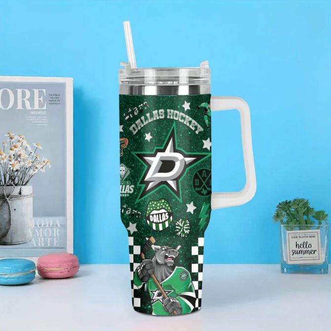 Dallas Stars Nhl Custom Stanley Quencher 40Oz Stainless Steel Tumbler With Handle - Image 2