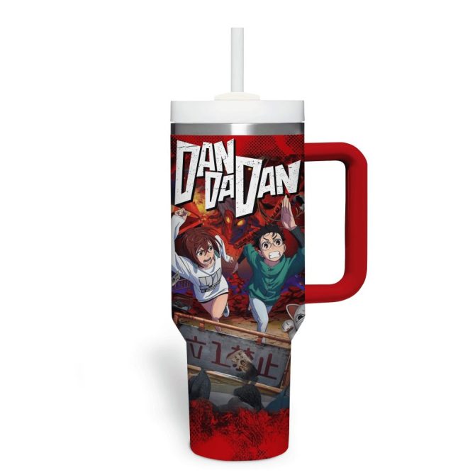 Dandadan Anime Custom Stanley Quencher 40Oz Stainless Steel Tumbler With Handle - Image 4
