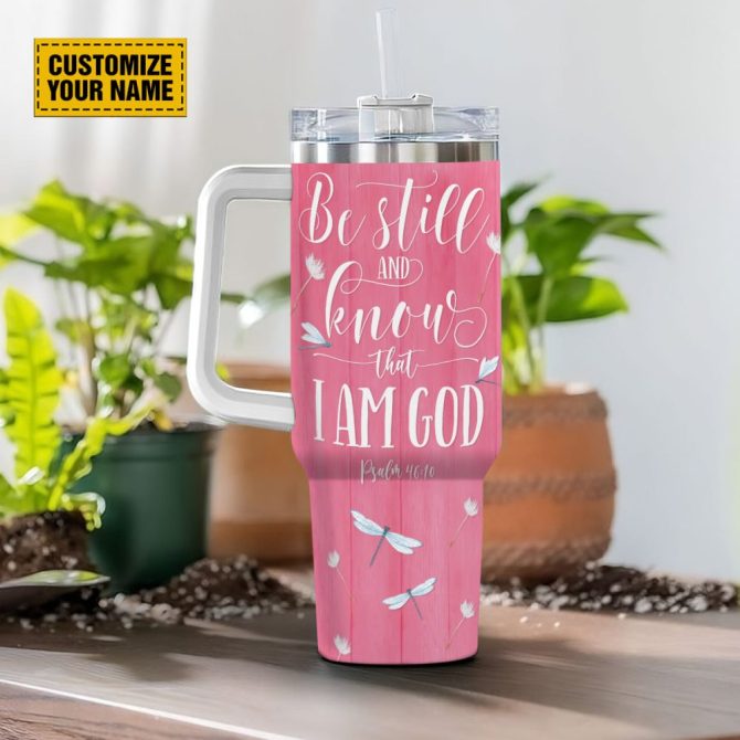 Dandelion Dragonfly God Custom Stanley Quencher 40Oz Stainless Steel Tumbler With Handle - Image 3