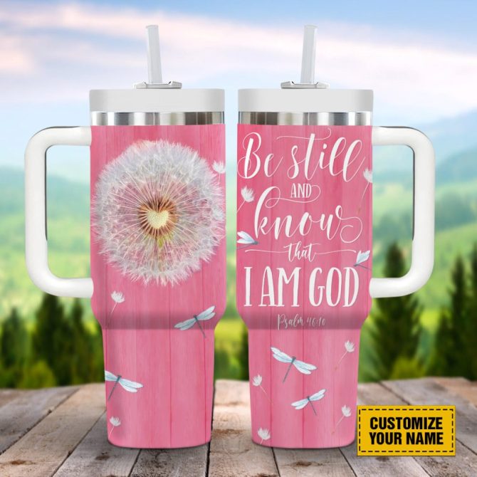 Dandelion Dragonfly God Custom Stanley Quencher 40Oz Stainless Steel Tumbler With Handle - Image 8