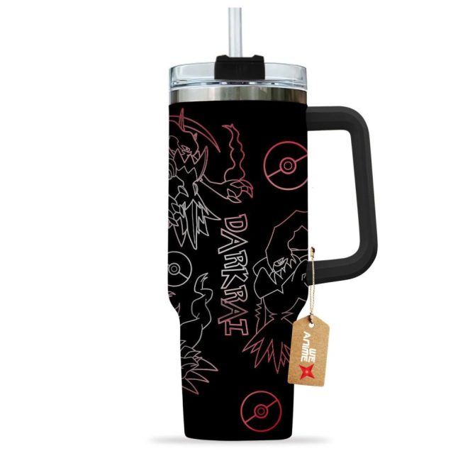 Darkrai Pokemon Anime Custom Stanley Quencher 40Oz Stainless Steel Tumbler - Image 3