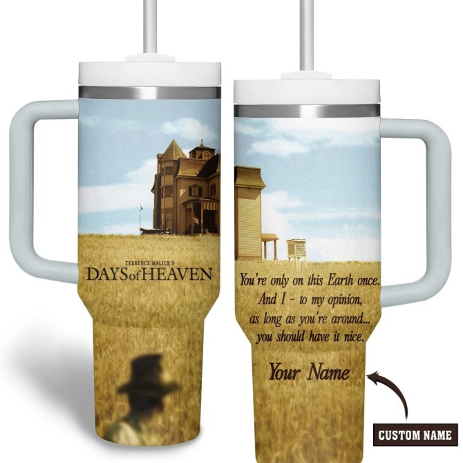 Days Of Heaven Movies Custom Stanley Quencher 40Oz Stainless Steel Tumbler With Handle - Image 2