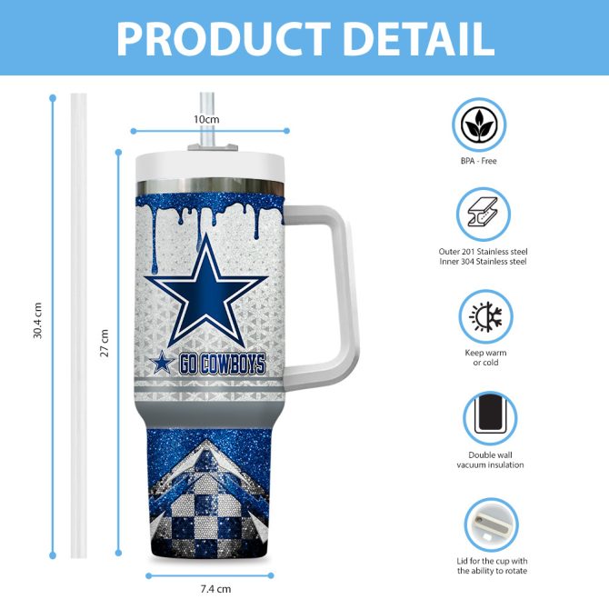 Dc Nfl Custom Stanley Quencher 40Oz Stainless Steel Tumbler - Image 5