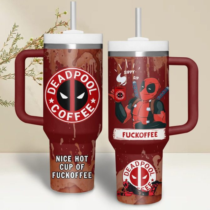 Deadpool Movies Custom Stanley Quencher 40Oz Stainless Steel