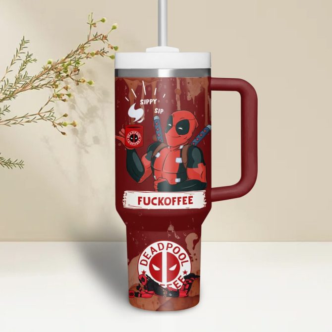 Deadpool Movies Custom Stanley Quencher 40Oz Stainless Steel - Image 2