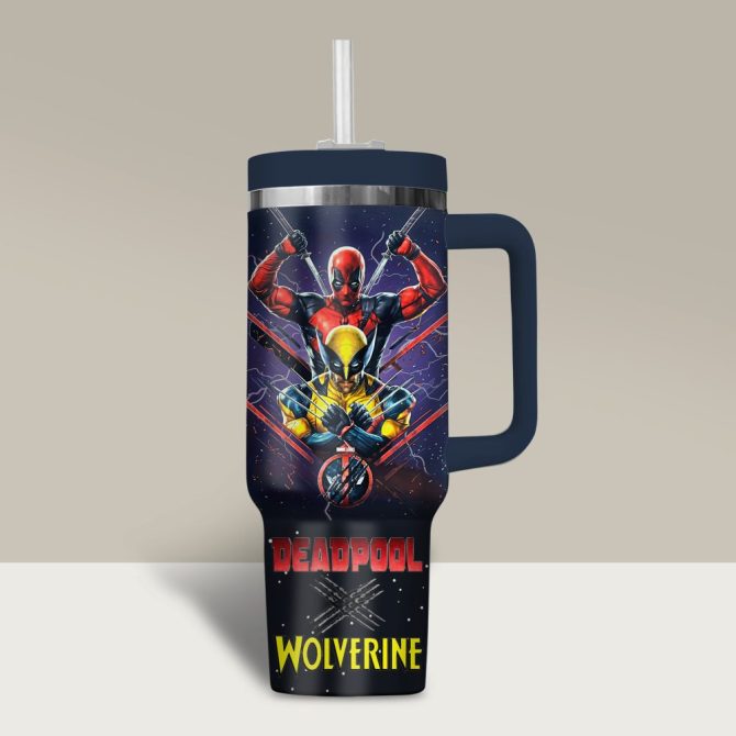 Deadpool Movies Custom Stanley Quencher 40Oz Stainless Steel Tumbler - Image 2