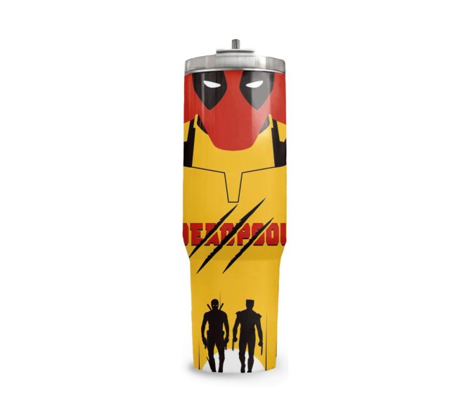 Deadpool Movies Custom Stanley Quencher 40Oz Stainless Steel Tumbler - Image 3