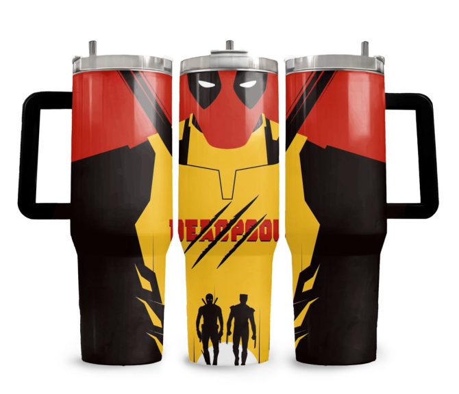 Deadpool Movies Custom Stanley Quencher 40Oz Stainless Steel Tumbler - Image 2