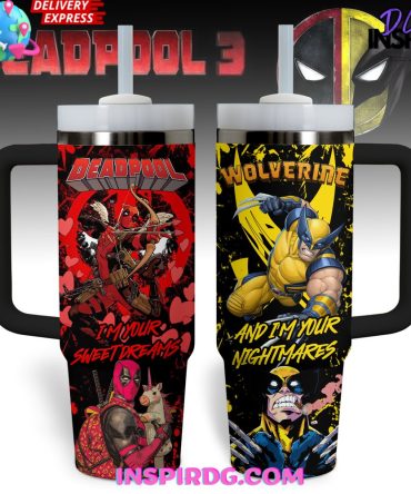 Deadpool Wolverine Movies Custom Stanley Quencher 40Oz Stainless Steel Tumbler
