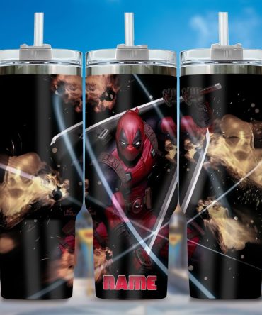 Deadpool Wolverine Movies Custom Stanley Quencher 40Oz Stainless Steel Tumbler With Handle