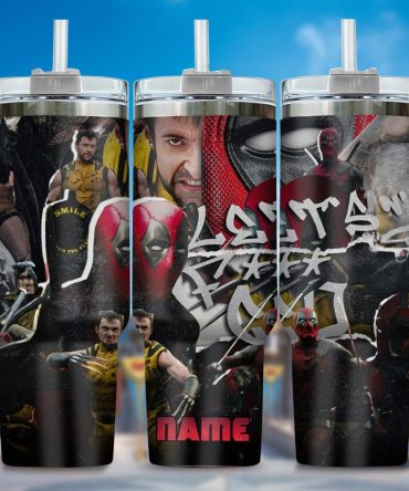 Deadpool Wolverine Movies Custom Stanley Quencher 40Oz Stainless Steel Tumbler With Handle