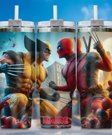 Deadpool Wolverine Movies Custom Stanley Quencher 40Oz Stainless Steel Tumbler With Handle