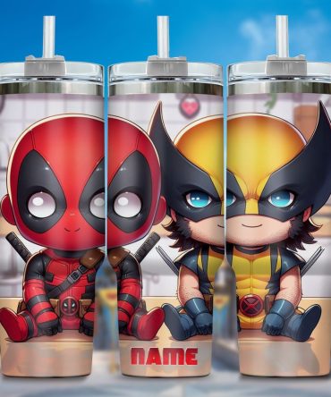 Deadpool Wolverine Movies Custom Stanley Quencher 40Oz Stainless Steel Tumbler With Handle