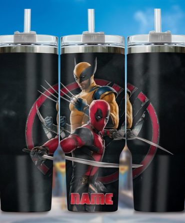 Deadpool Wolverine Movies Custom Stanley Quencher 40Oz Stainless Steel Tumbler With Handle