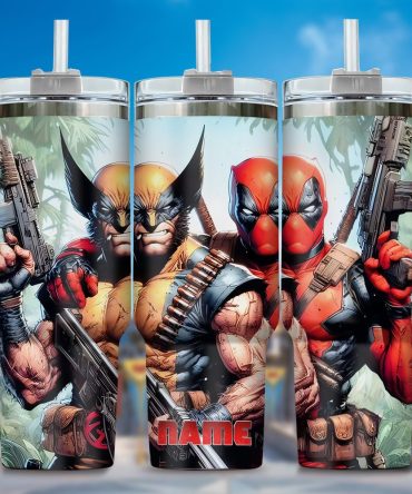 Deadpool Wolverine Movies Custom Stanley Quencher 40Oz Stainless Steel Tumbler With Handle