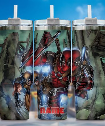 Deadpool Wolverine Movies Custom Stanley Quencher 40Oz Stainless Steel Tumbler With Handle