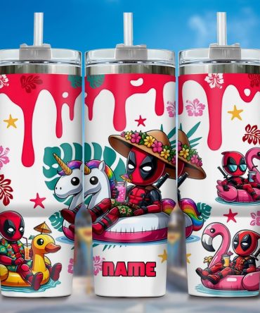 Deadpool Wolverine Movies Custom Stanley Quencher 40Oz Stainless Steel Tumbler With Handle